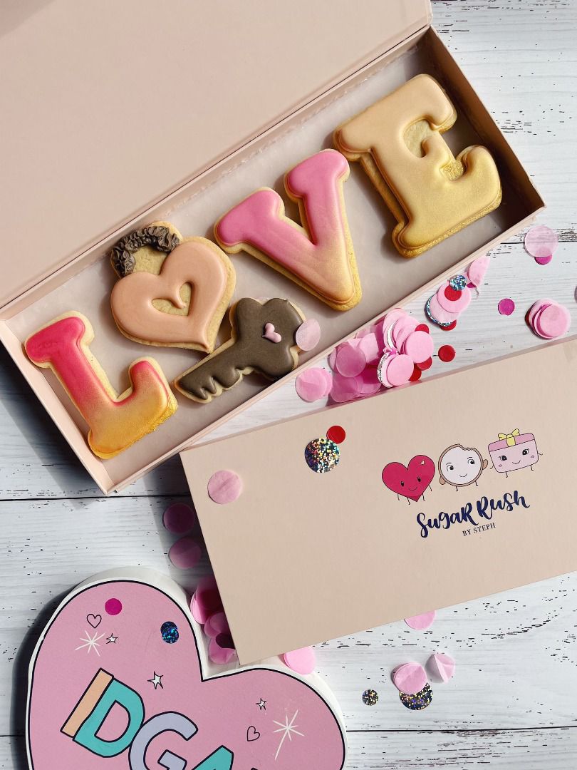 Key To My Heart | Romantic Valentine's Cookie Box Gift for Her - Sugar Rush by Steph